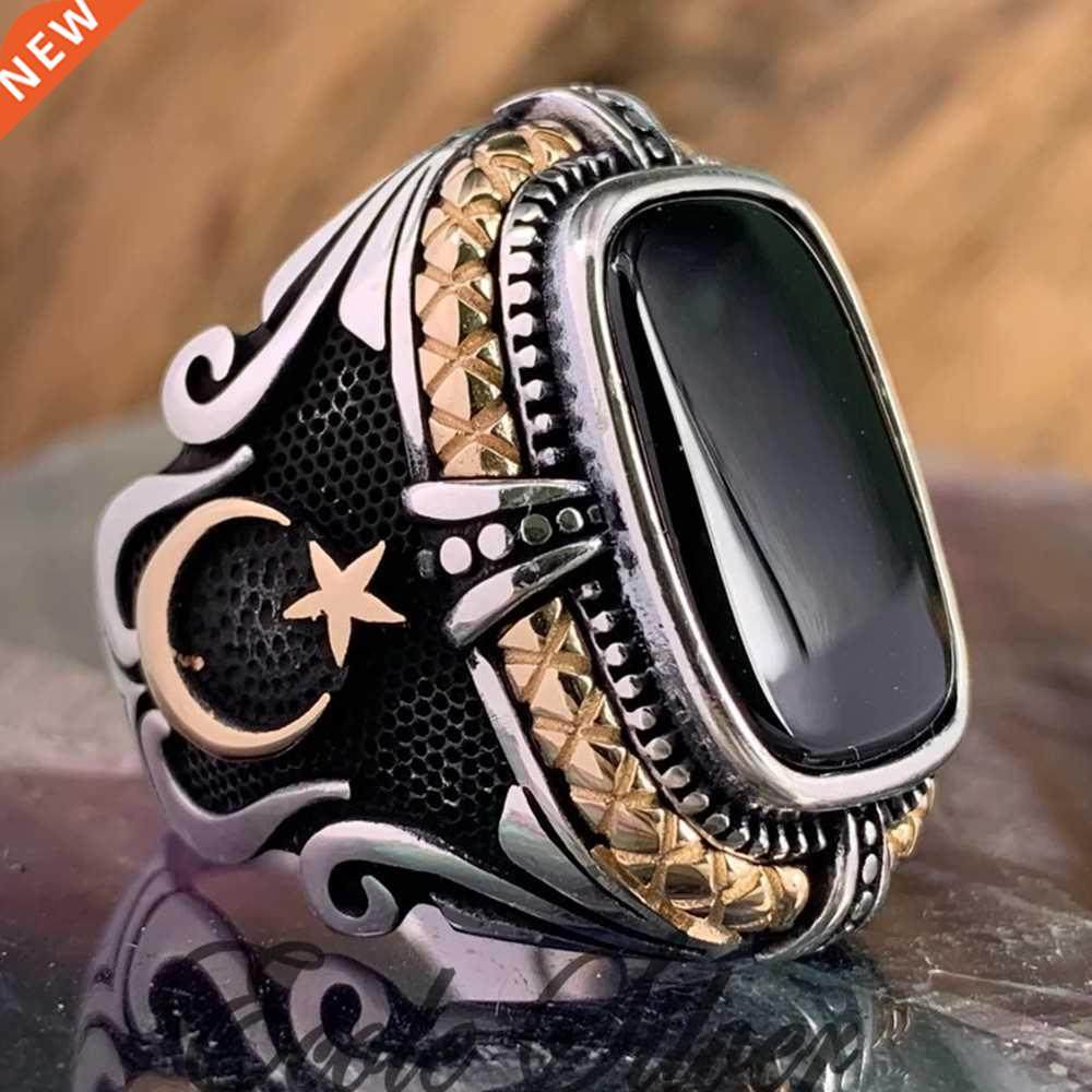 vintage handmade turkish mysterious totem ring for men ancie