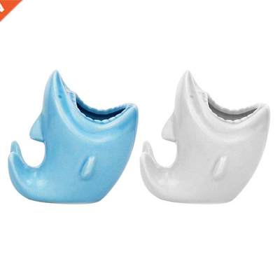 Cute Pen Pencil Holder for Desk Organizer Shark Shaped Ceram