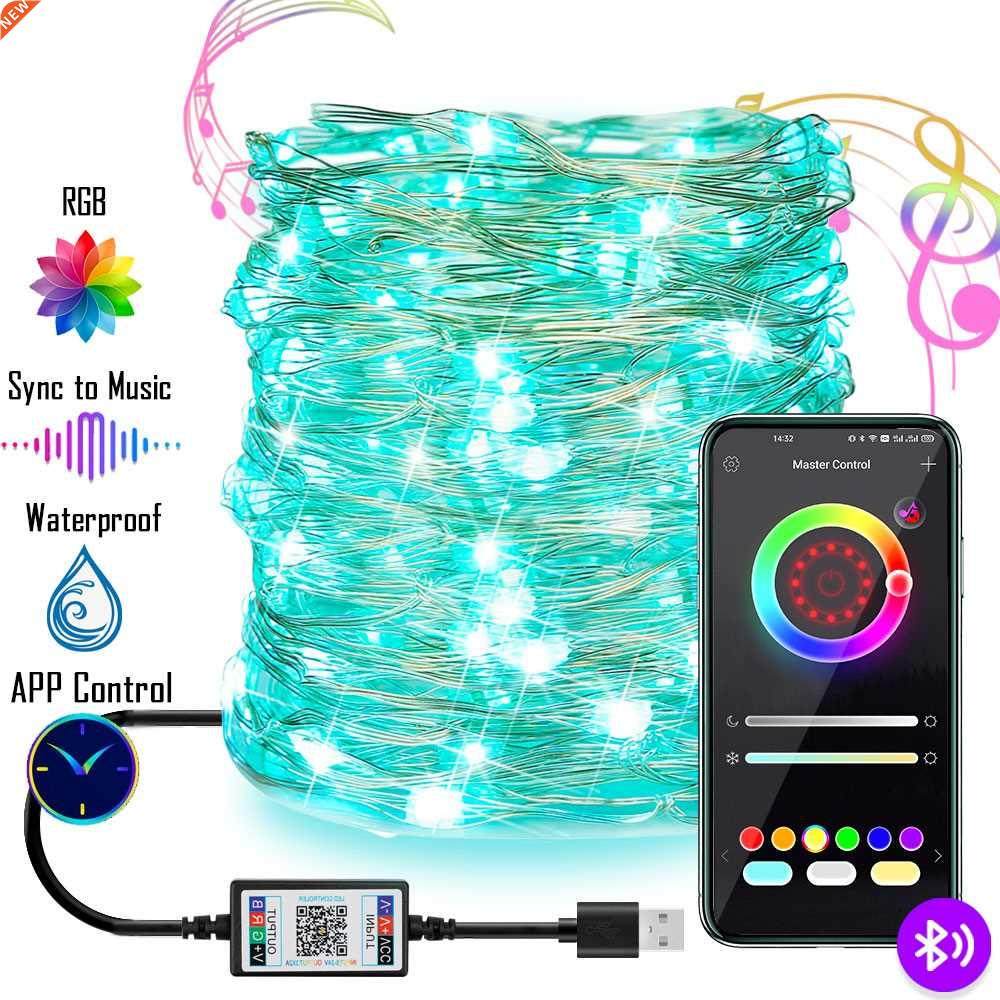 usb led string lights fairy light with app remote control ga