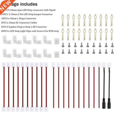 10mm 2Pin Connector Cable Accessories Kit 54PCS For 5050 563