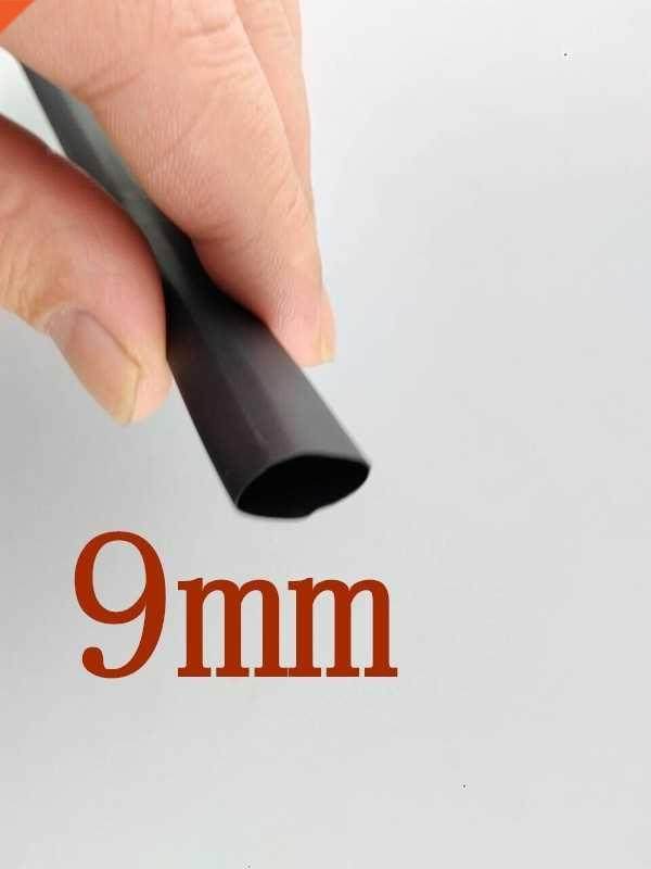 1 meter/lot 2:1 black 9mm diameter heat shrink
