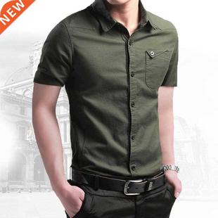 Breathable 100% New Men Summer for 2021 Shirts Cotton