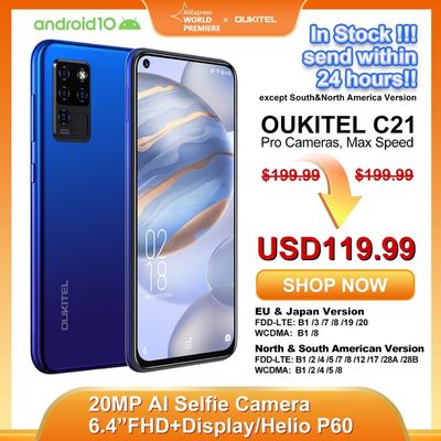 OUKITEL 4G C21 Smartphone Octa Core 4G+64GB 4000mAh Mobile