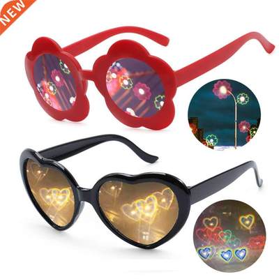 INS Heart Shaped Love Effects Glasses Watch The Lights Chang