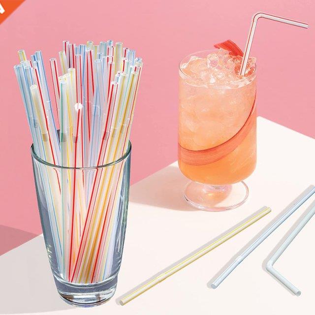 Free Shppng 100/200 Pcs Dsposable Plastc Drnkng Straws