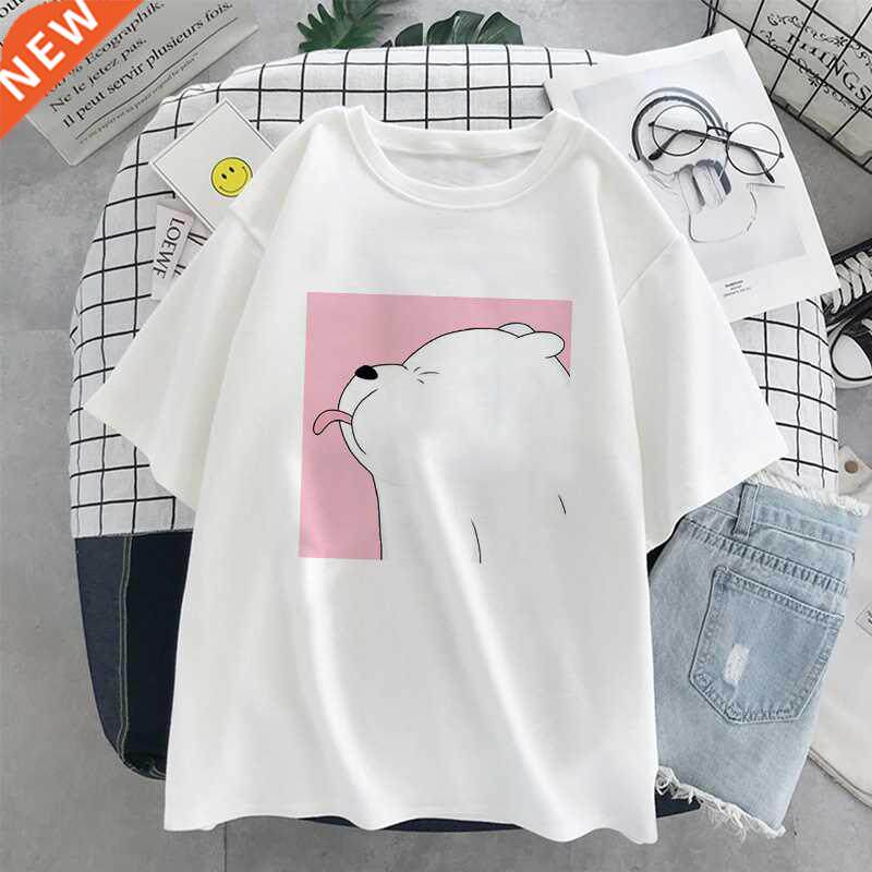 kawaii little bear printed women t-shirt harajuku summer sh