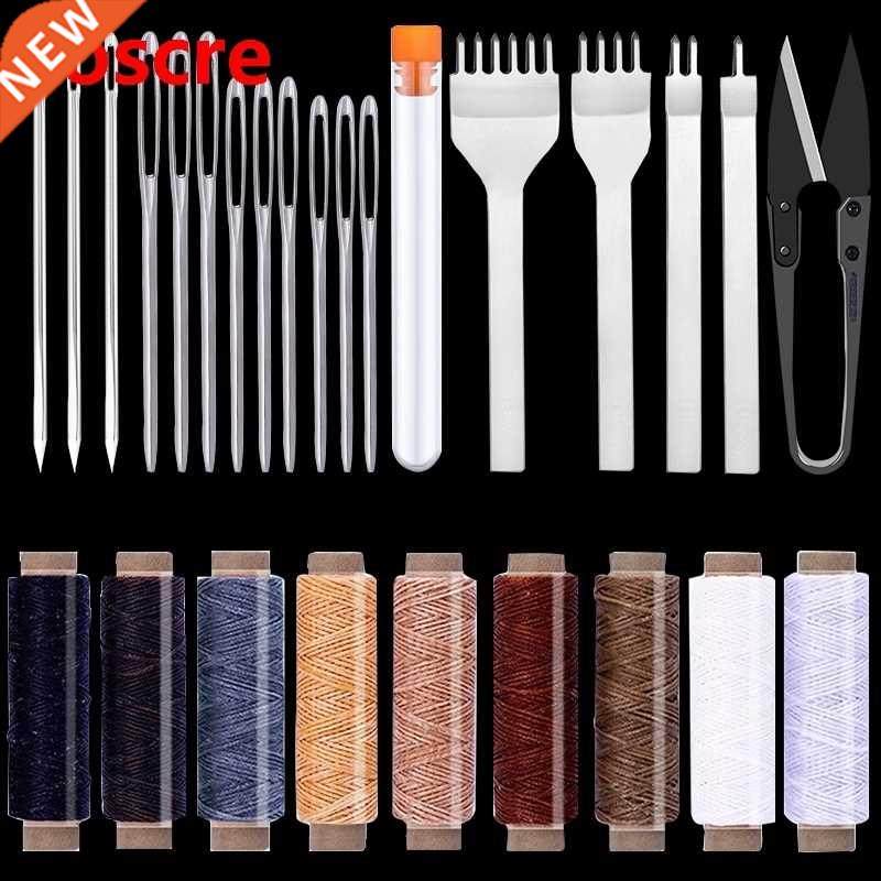 26 pcs leather sewing tools hand hole punches lacing stitch
