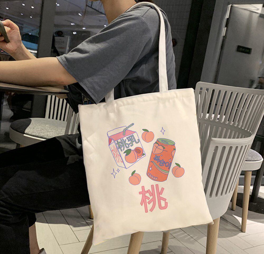 student canvas tote bag reusable shopping bag eco cloth bag