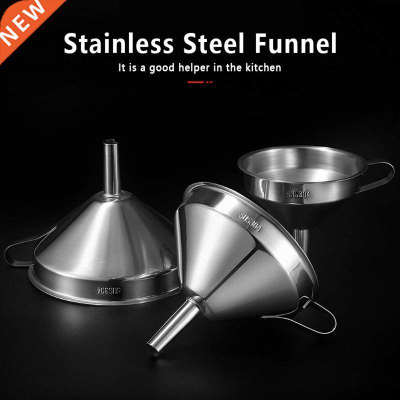 stainless steel funnel kitchen oil liquid funnel metal funne
