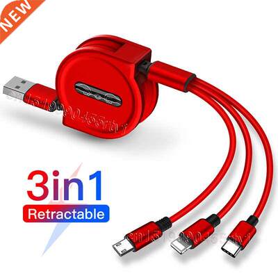 120cm 3 In 1 USB Charge Cable for iPhone 13 12 Micro USB Typ