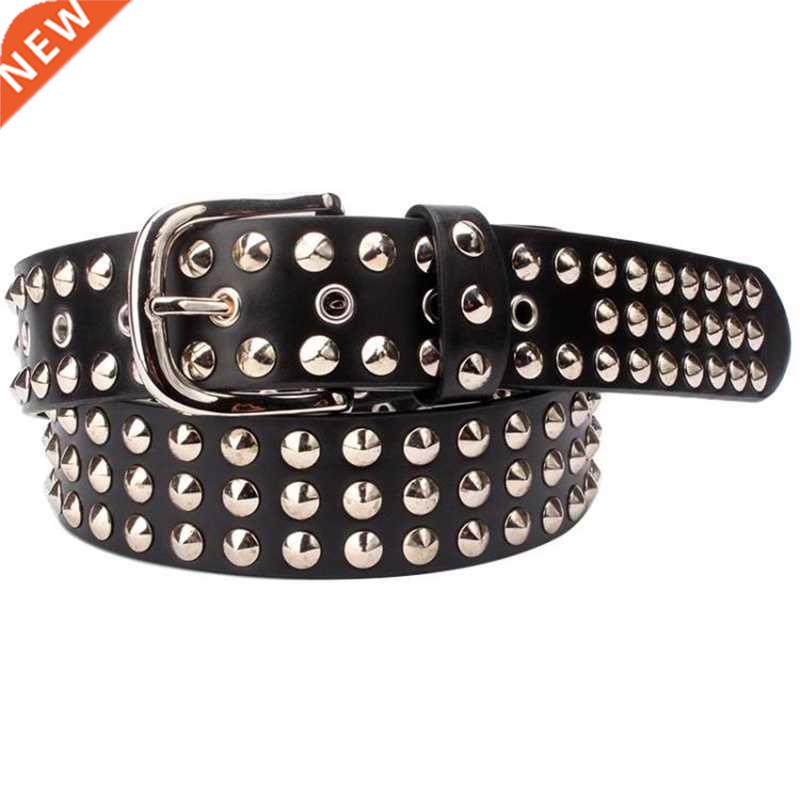 Big metal rivet belt women Round rivets Spike sequins belt p