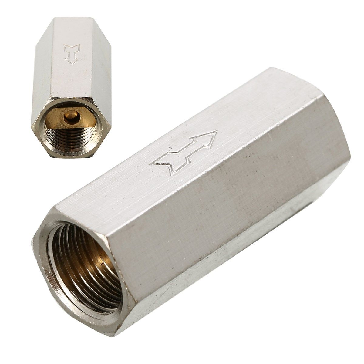 new brass one-way valve 1/4"" threaded bspp female full po