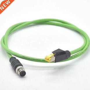 Female Wire RJ45 and Pin M12 Conn Male Code Connector