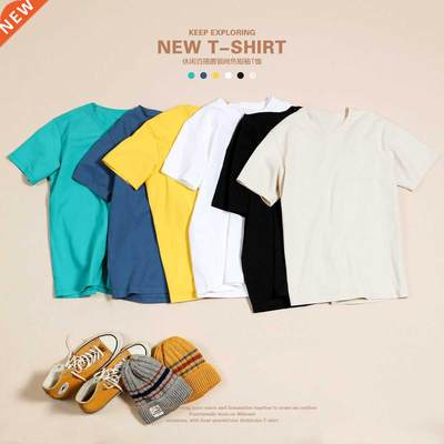 SIMWOOD 2022 Summer New 100% Cotton White Solid T Shirt Men