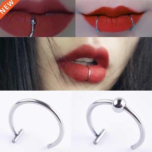 Rings Fake lips 2PCS Nose steel Medical Titanium Women Ring