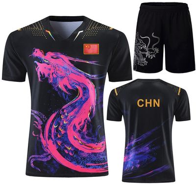 China Dragon table tennis shirts shorts Dry fit Men Women Ch