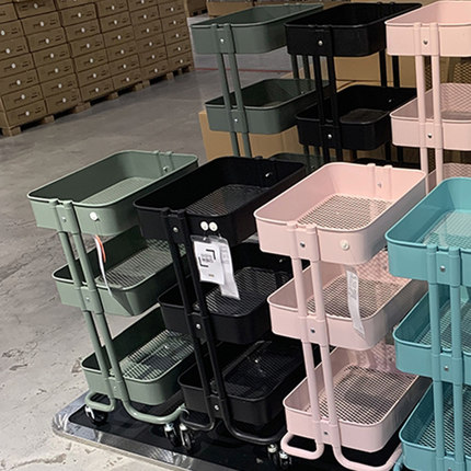 小推车置物架浴室厨房落地适宜家用移动零食玩具多层卧室收纳书架