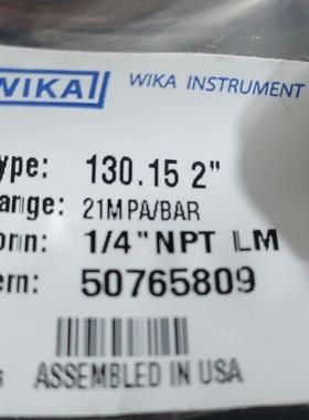WIKA 130.15 2″  20MPa压力表 ，(议价）