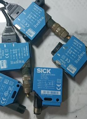 出SICK品牌的蓝灰色方形光电传感器，型号为WTN4(议价）