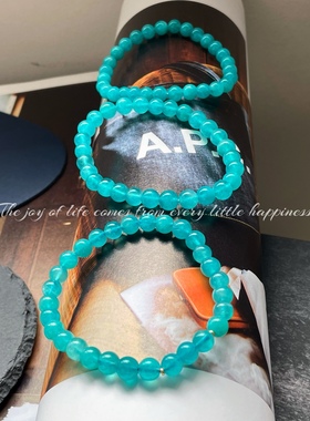 水晶手链老料天河石压箱底可收藏