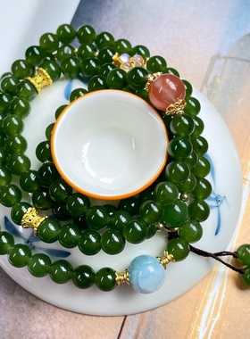 碧玉念珠软玉手持女款宗教首饰