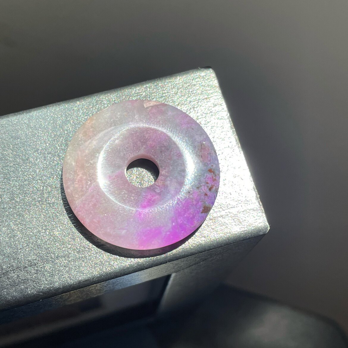 压箱底冰飘全玉化值得收藏的舒俱来苏纪石吊坠平安扣挂件樱花色女