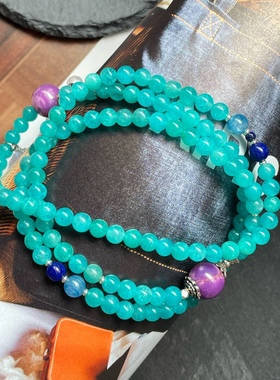 7a莫桑比克料天然水晶多圈手链