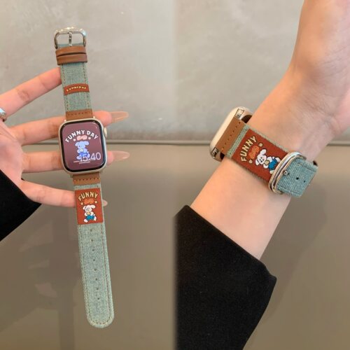 卡通可爱牛仔iwatch表带