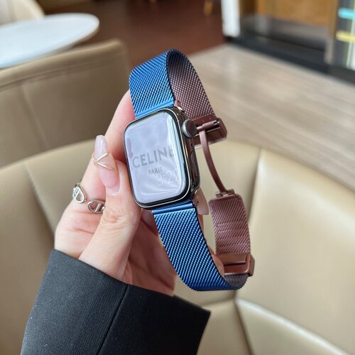 渐变磁吸金属钢带iwatch表带男女