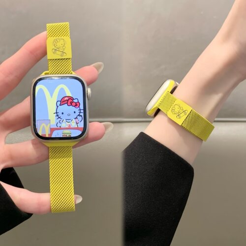 可爱kt猫细款金属磁吸iwatch表带