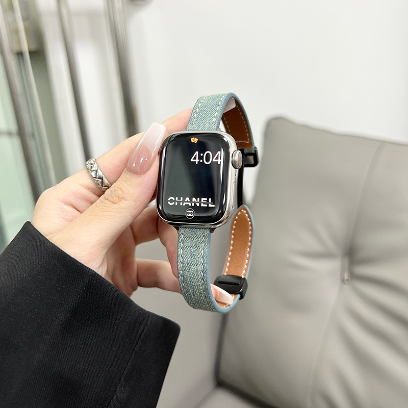 iWatch牛仔磁吸扣表带