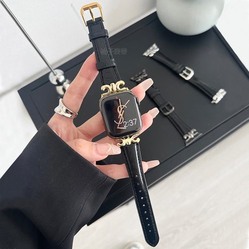 iwatch高级感凯旋门金属拼皮表带