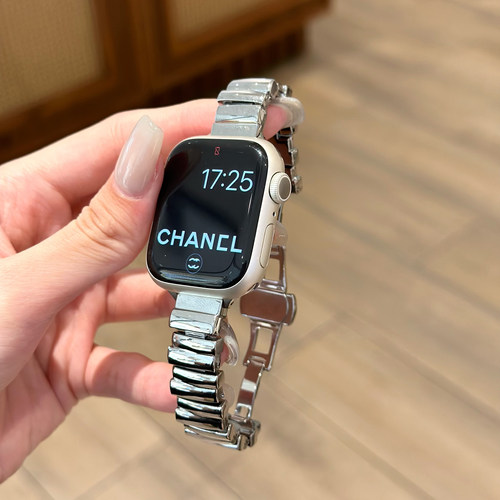 不规则金属iwatch表带女款
