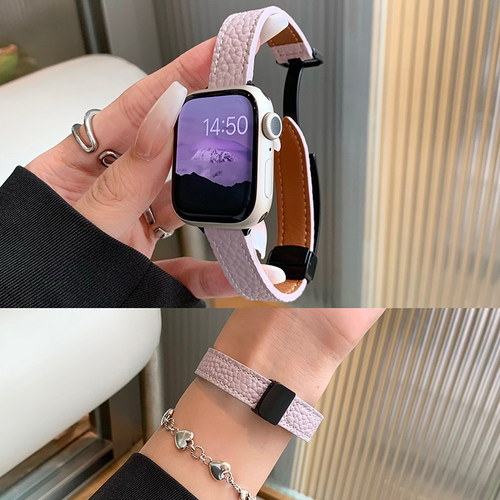 iwatch表带荔枝纹皮质男女款