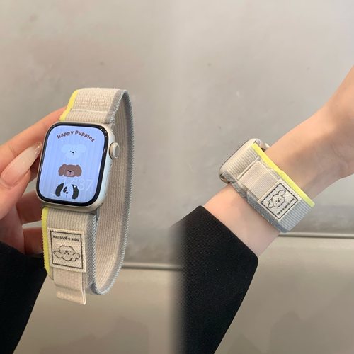 可爱小狗野径回环iwatch表带