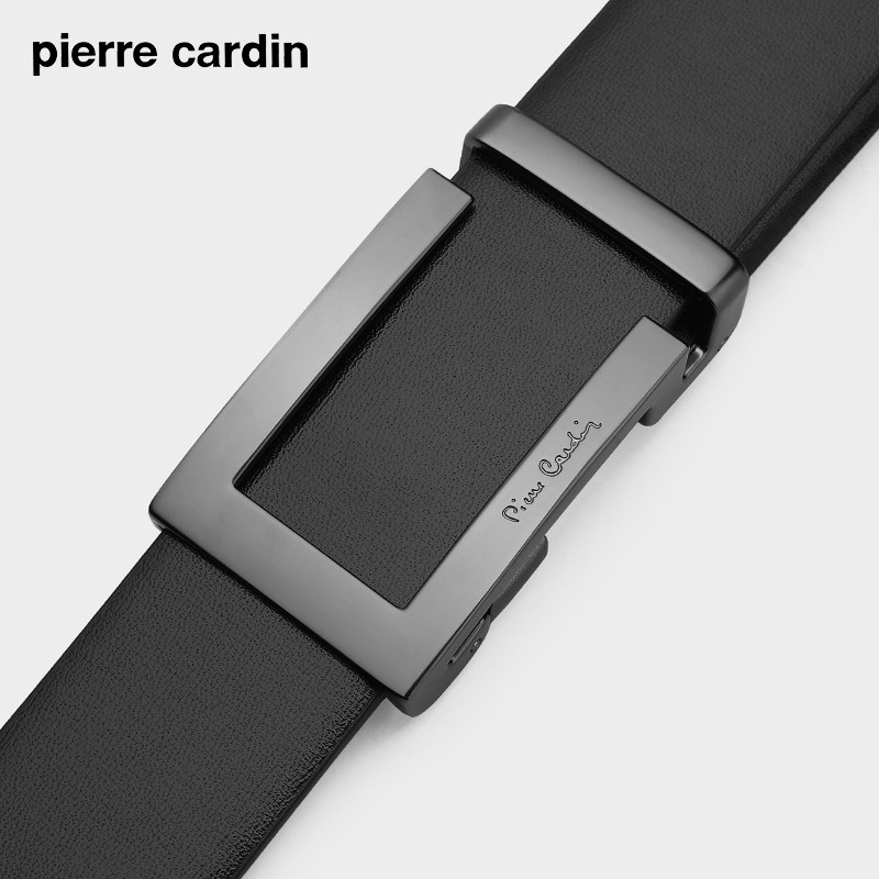 皮尔卡丹皮带男士真皮腰带正品商务高档品牌男式牛皮裤腰带