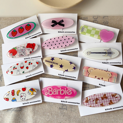 韩国进口吉他发夹边夹卡通发饰品