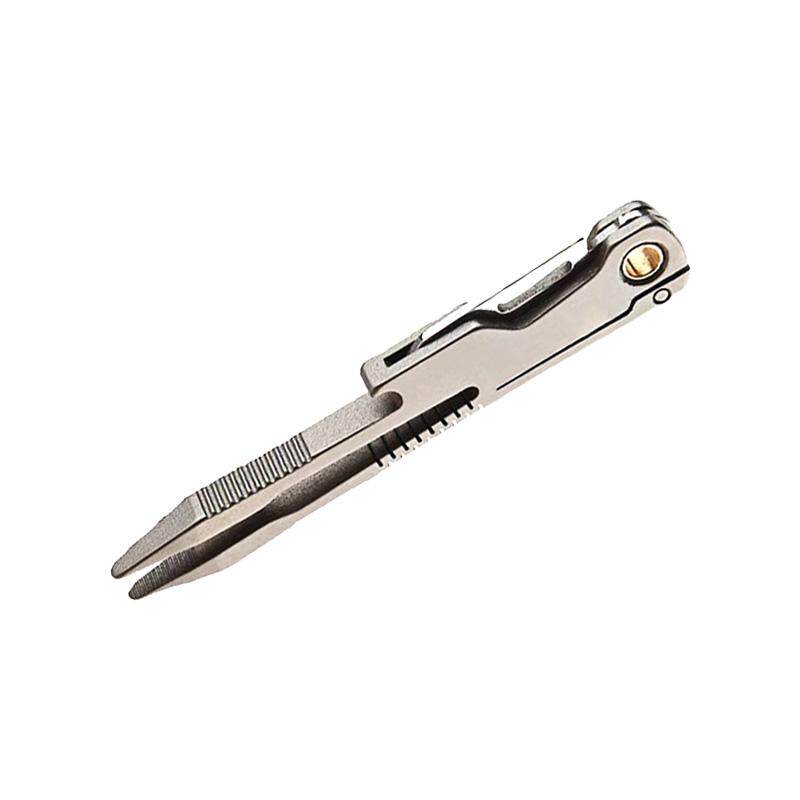 钛合金便携夹子开瓶器镊子高精度EDC小刀随身工具钥匙扣挂件