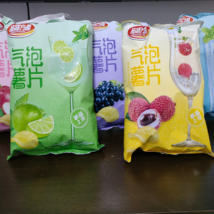 品味方圆气泡薯片青柠苹果葡萄荔枝多种口味 88g休闲食品网红零食