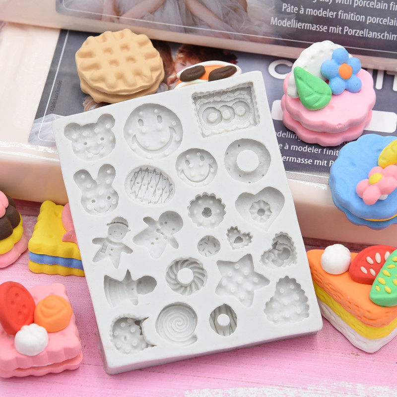 迷你卡通饼干食玩硅胶模具香薰石膏滴胶diy手工UV胶粘土配件装饰,玩具/童车/益智/积木/模型,粘土/超轻粘土,淘宝优惠券,粉丝福利购,淘宝优惠卷