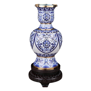 北京景泰蓝花瓶戴嘉林富贵有余双鱼瓶高端商务公司周年庆贺礼品