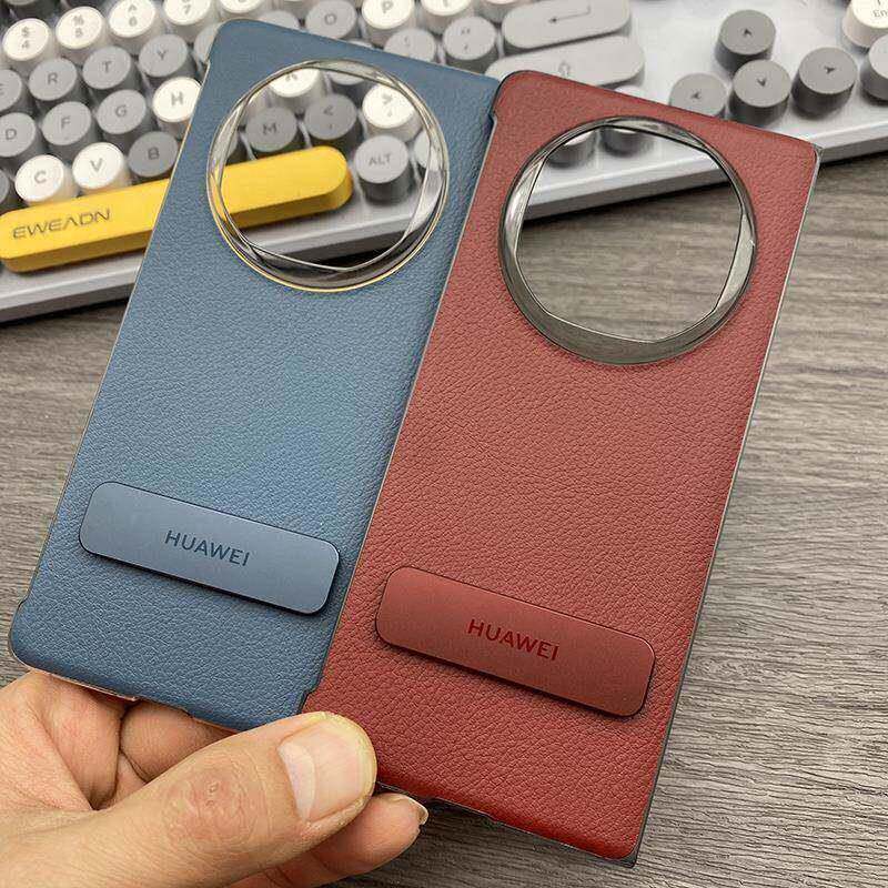 原装正品适用华为matex6手机壳官方原装同款超薄无边框后壳魅特X6典藏版折叠屏新款素皮保护壳先锋版可旋转支