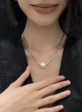 其他人造珍珠钛钢女时尚项链