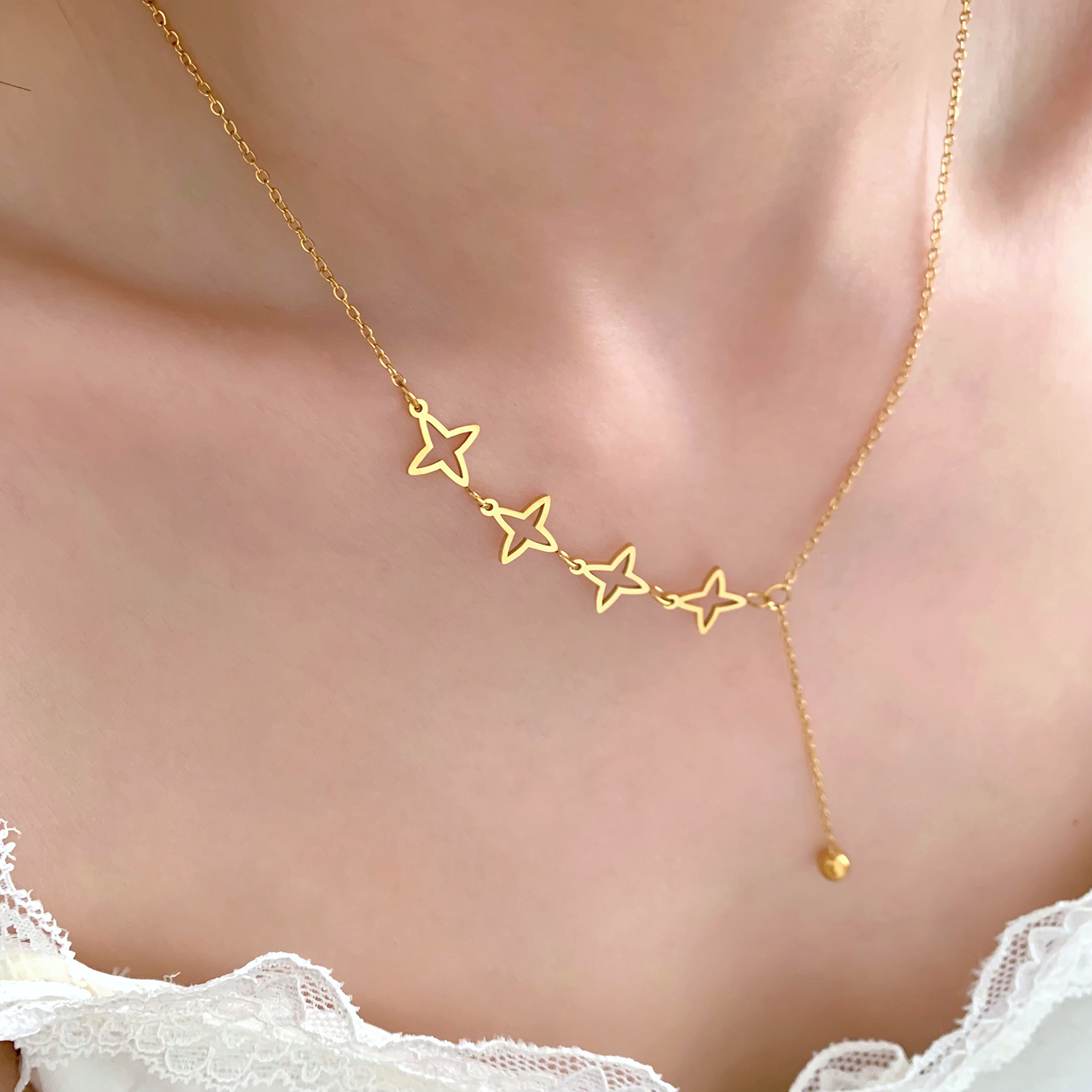 无品牌钛钢不掉色女时尚项链