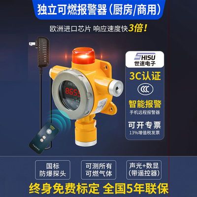 ZXLQF可燃气体报警器探测器燃气商用工业液化气天然气独立式检测