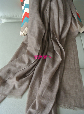 娇媚沉静  外贸原单纯色冬季薄款戒指绒羊绒围巾披肩两用男女款