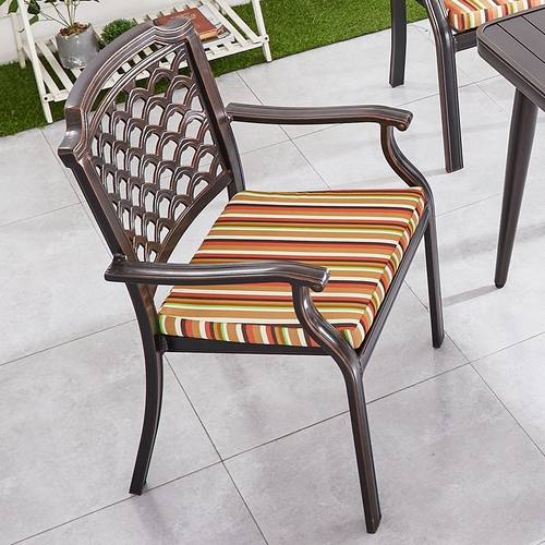 铸铝桌椅户外桌椅可拆洗加厚坐垫防水坐垫藤椅垫户外透气椅垫