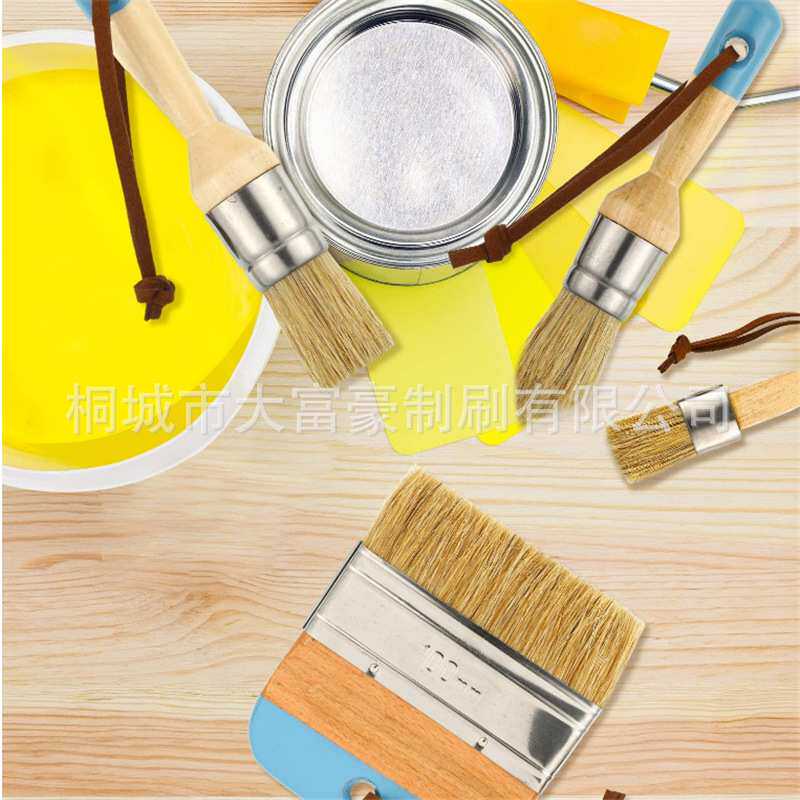 跨境蜡笔刷1英寸油漆刷chalkpaintbrush家具涂装打蜡精细涂刷