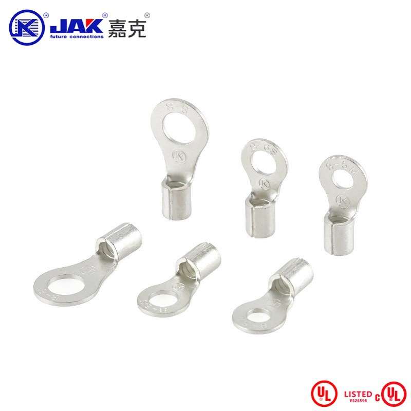 RNB圆形冷压接线端子O型压线接头线铜鼻子接线耳圆形端子嘉克