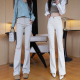 直筒微喇裤 弹力高腰修身 显瘦休闲时尚 2025春季 女款 窄版 牛仔裤 新款